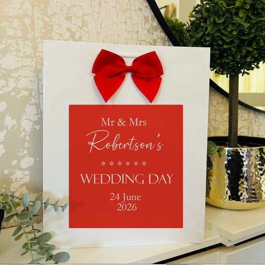 Wedding Gift Bag Personalised with Names