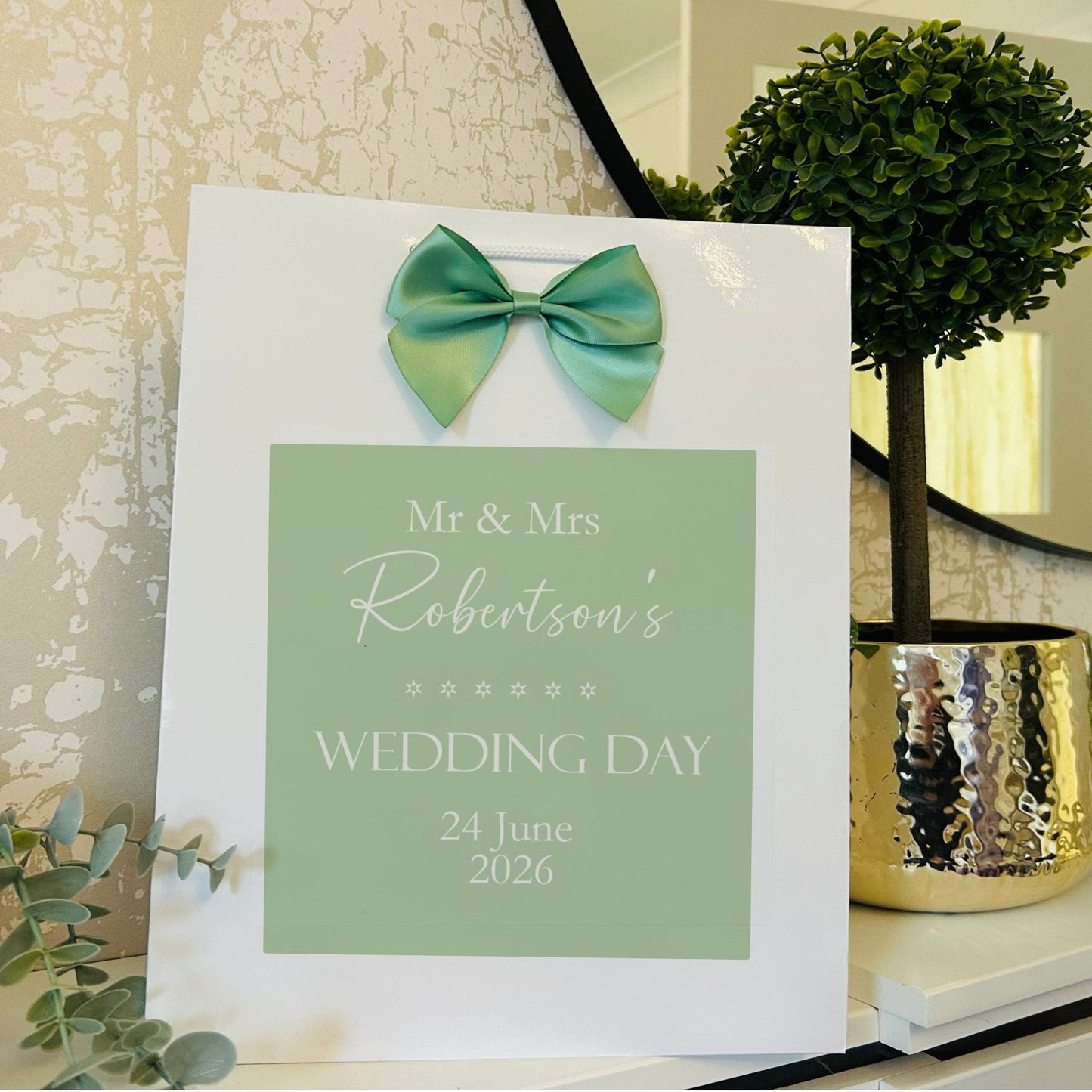 Wedding Gift Bag Personalised with Names