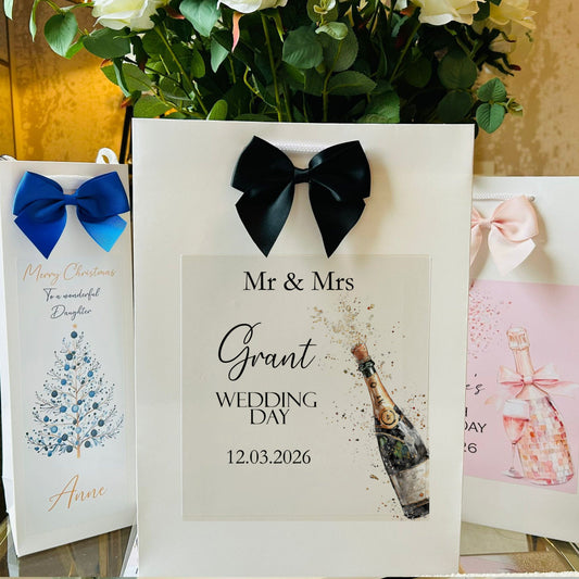 Wedding Gift Bag Personalised with Names