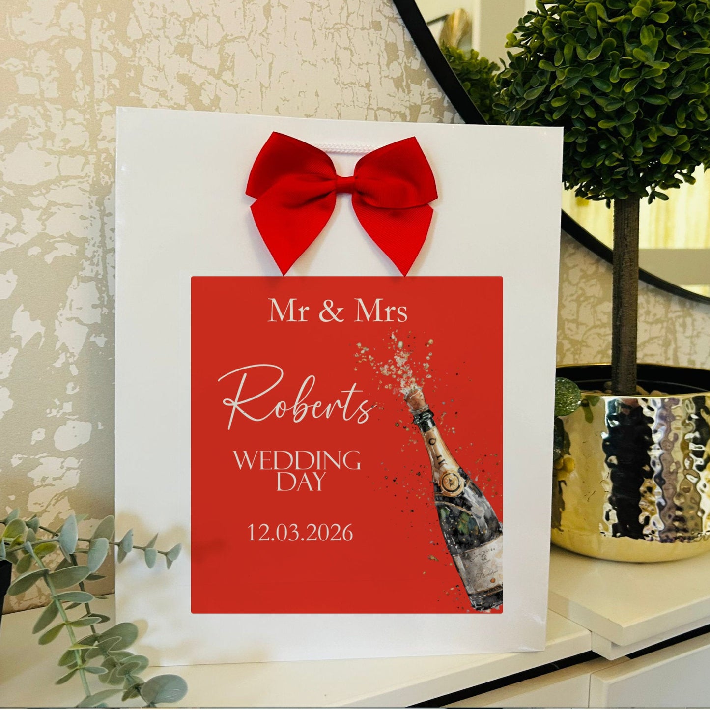 Wedding Gift Bag Personalised with Names