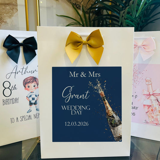 Wedding Gift Bag Personalised with Names