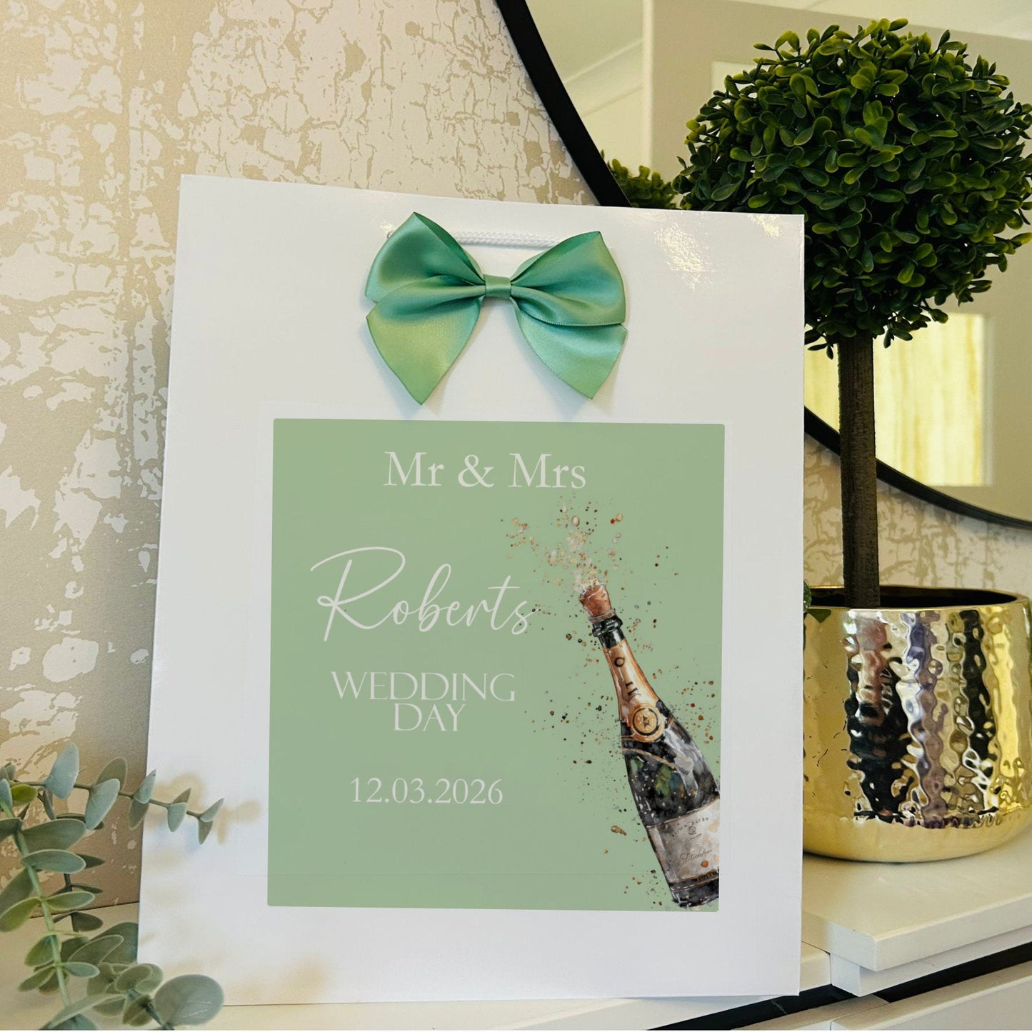 Wedding Gift Bag Personalised with Names