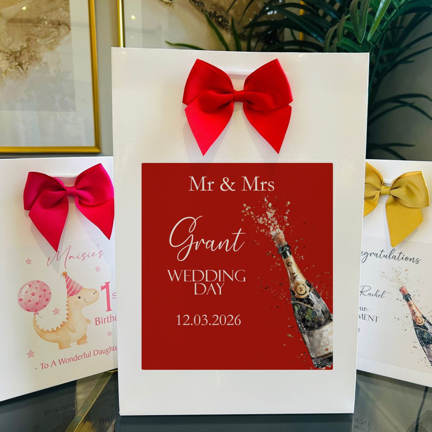 Wedding Gift Bag Personalised with Names