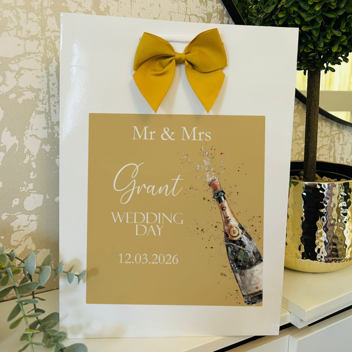 Wedding Gift Bag Personalised with Names