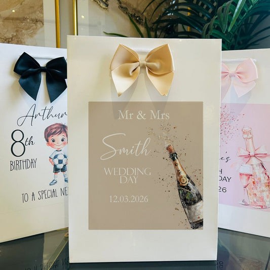 Wedding Gift Bag Personalised with Names