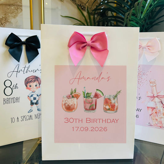Birthday Gift Bag Personalised with Name