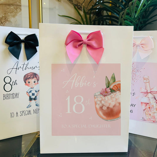 Birthday Gift Bag Personalised with Name