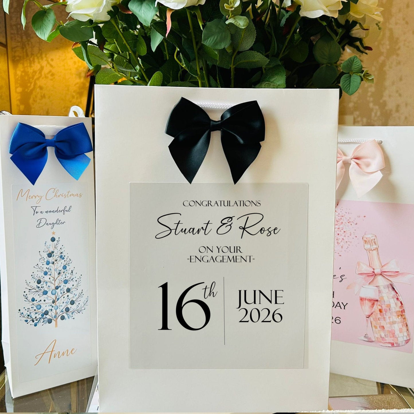 Engagement Gift Bag Personalised with Names