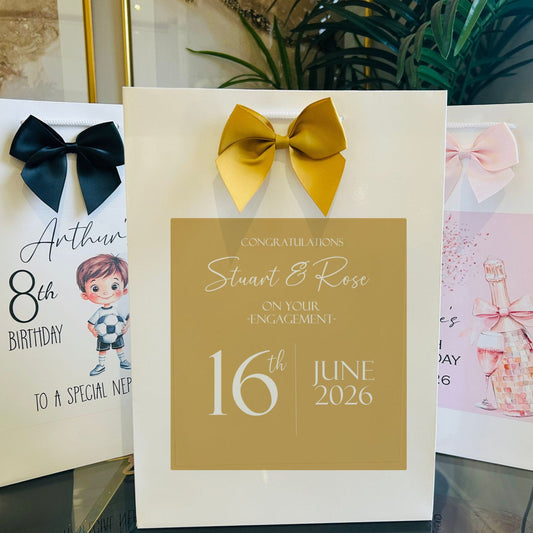 Engagement Gift Bag Personalised with Names