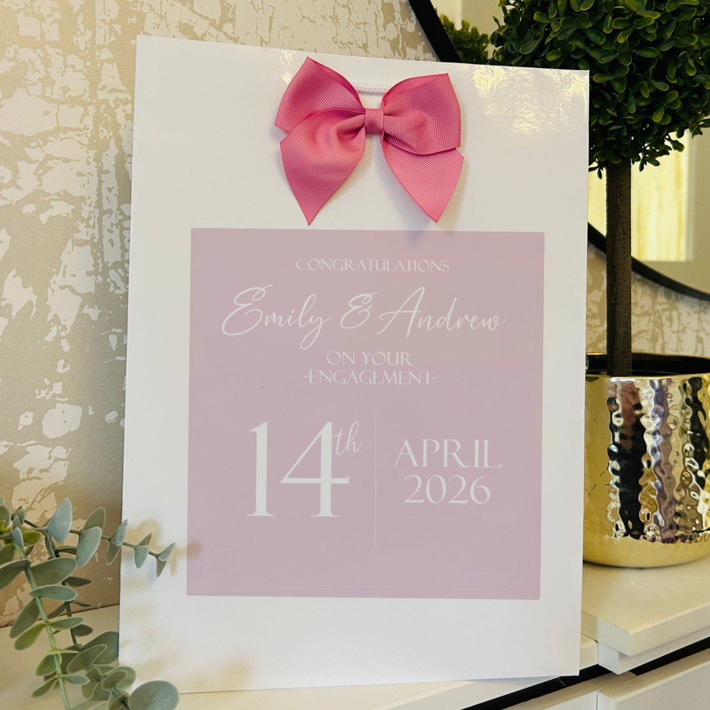 Engagement Gift Bag Personalised with Names