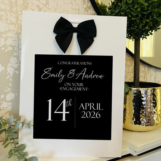 Engagement Gift Bag Personalised with Names