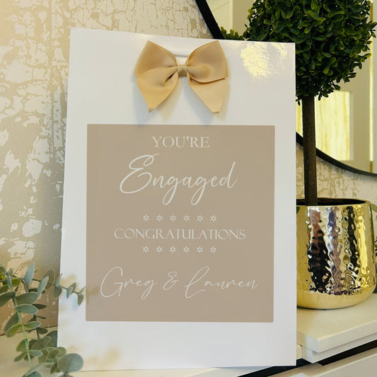 Engagement Gift Bag Personalised with Names