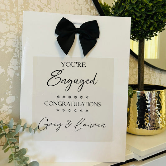 Engagement Gift Bag Personalised with Names