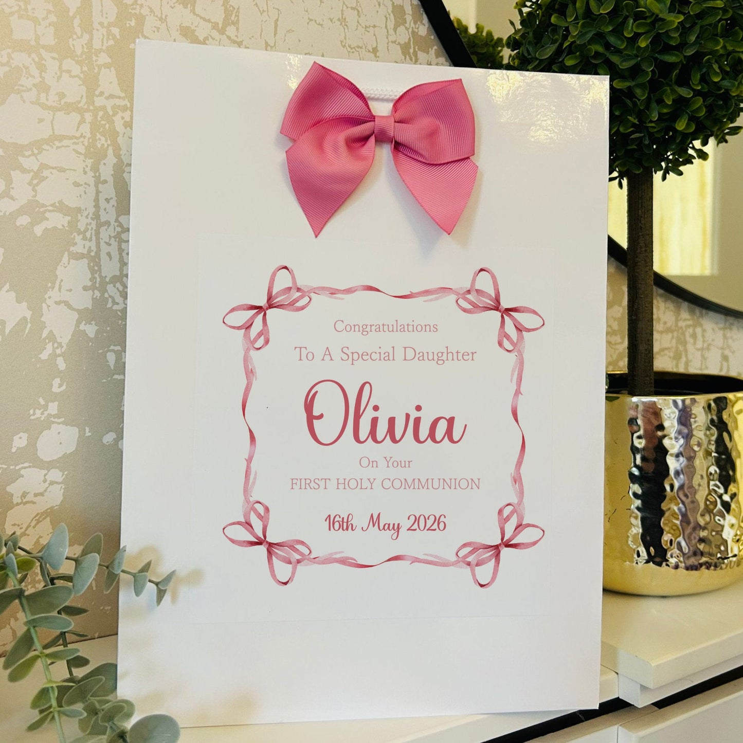 First Holy Communion Gift Bag Personalised with Name