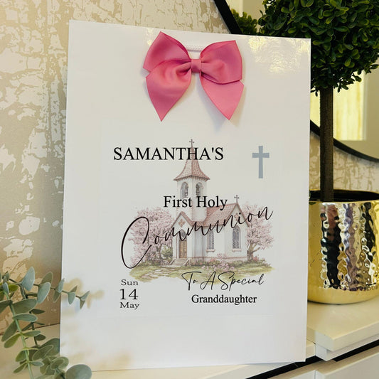 First Holy Communion Gift Bag Personalised with Name