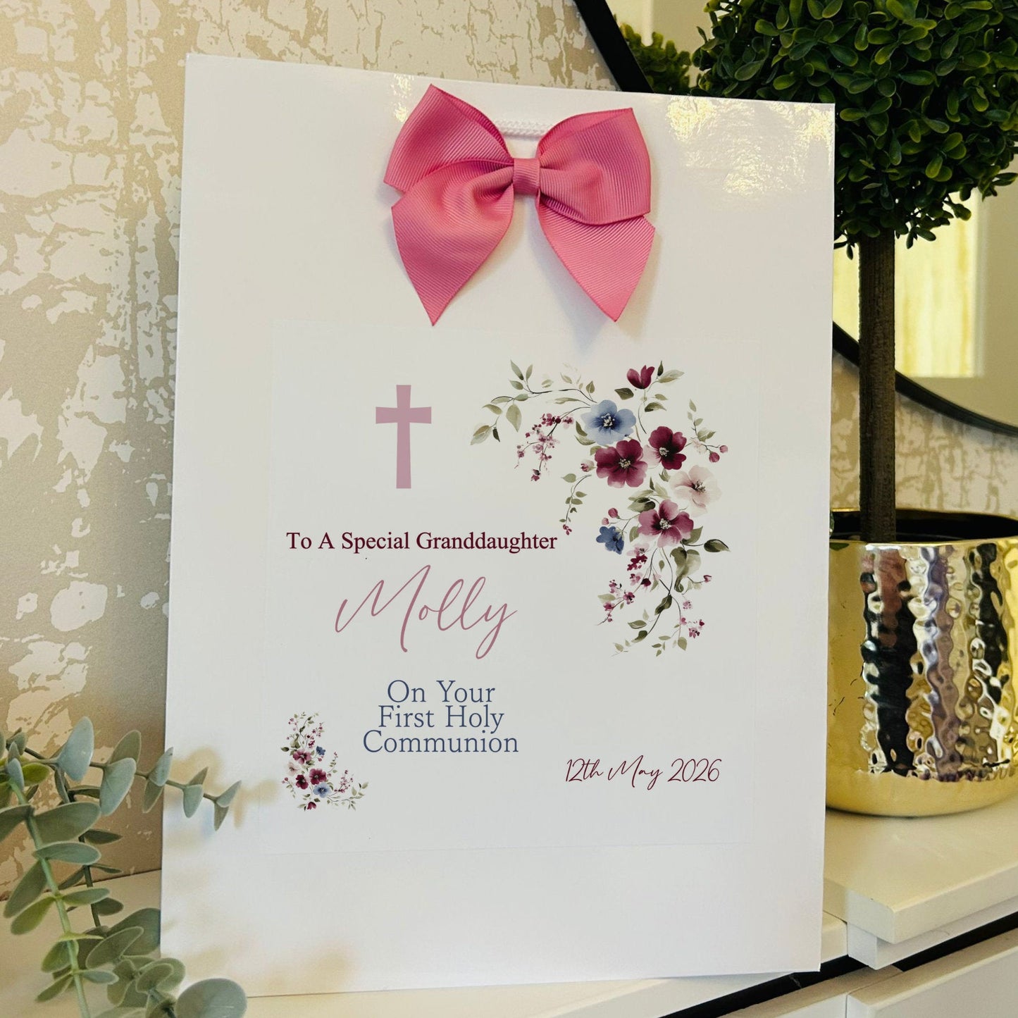 First Holy Communion Gift Bag Personalised with Name