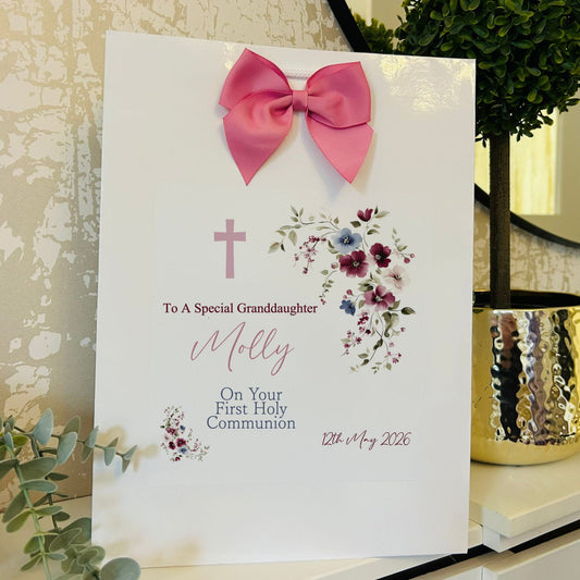 First Holy Communion Gift Bag Personalised with Name