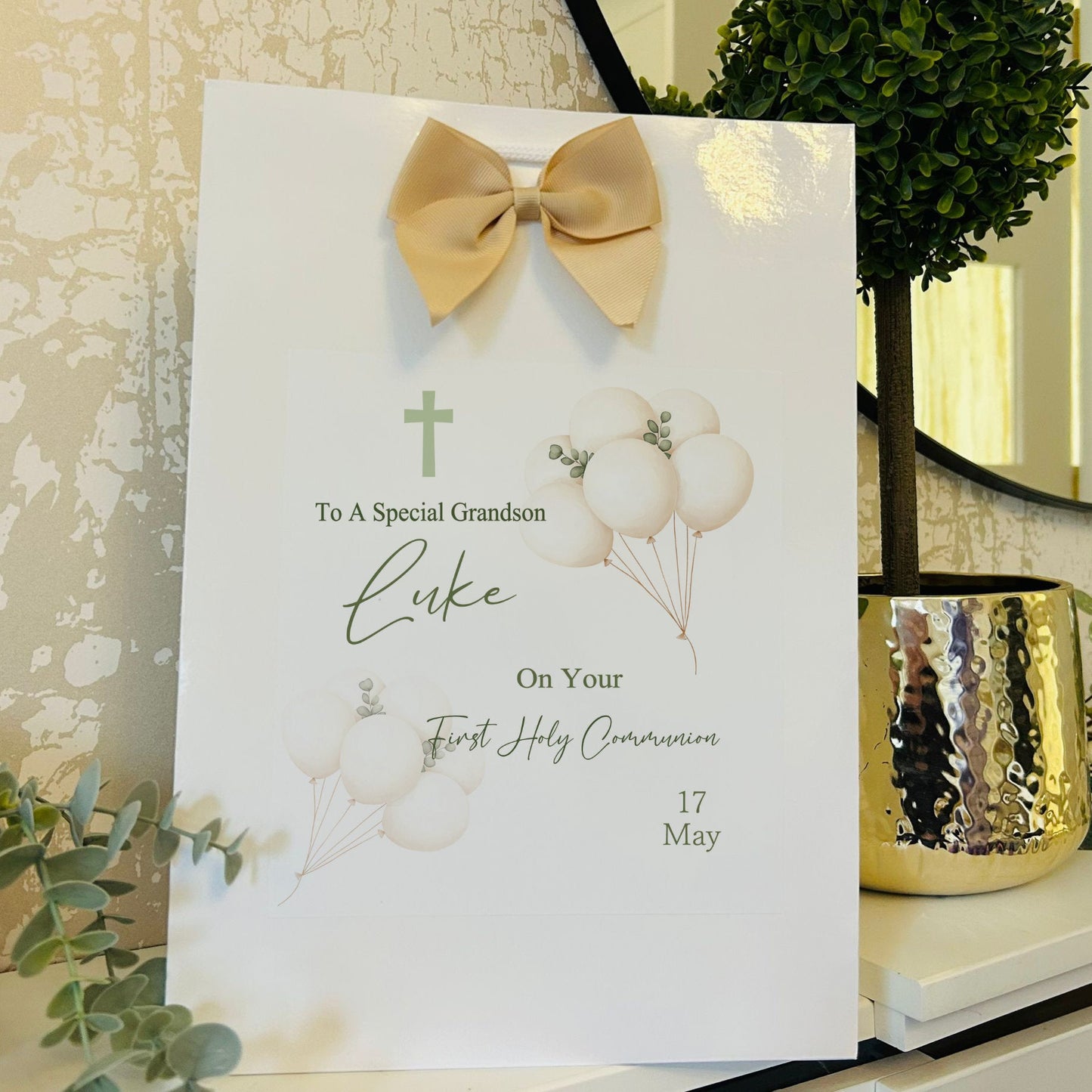 First Holy Communion Gift Bag Personalised with Name
