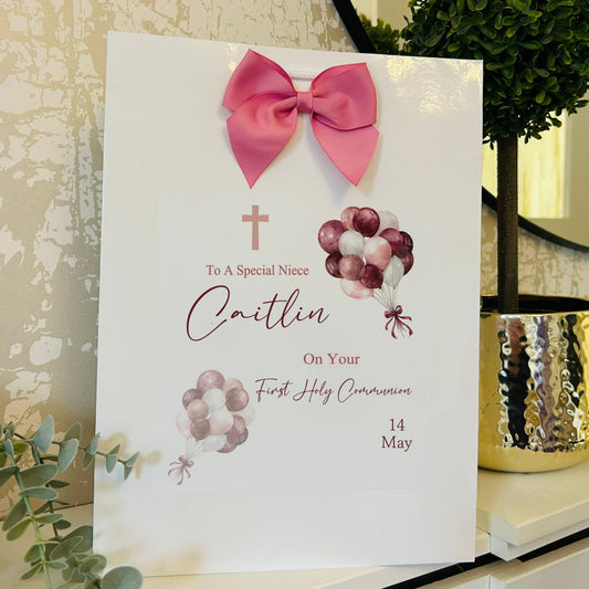First Holy Communion Gift Bag Personalised with Name