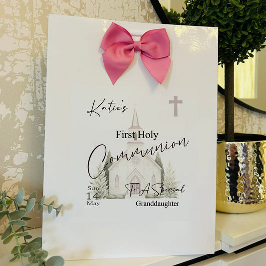 First Holy Communion Gift Bag Personalised with Name