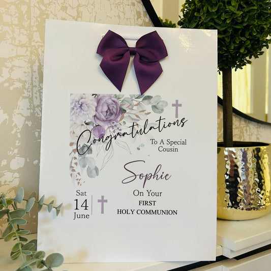 First Holy Communion Gift Bag Personalised with Name