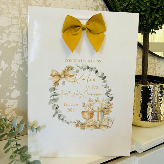 First Holy Communion Gift Bag Personalised with Name