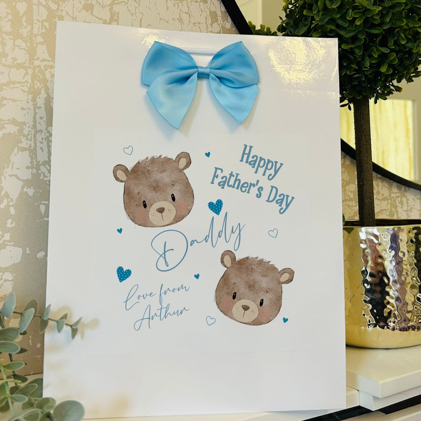 Fathers Day Gift Bag Personalised with Name
