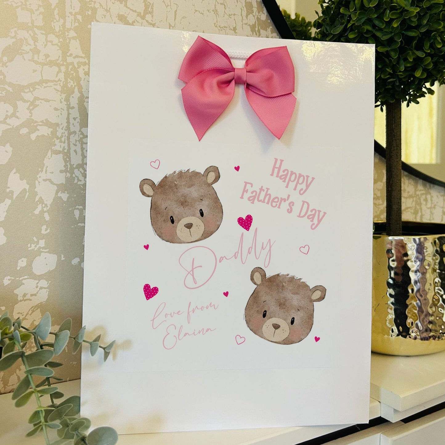 Fathers Day Gift Bag Personalised with Name