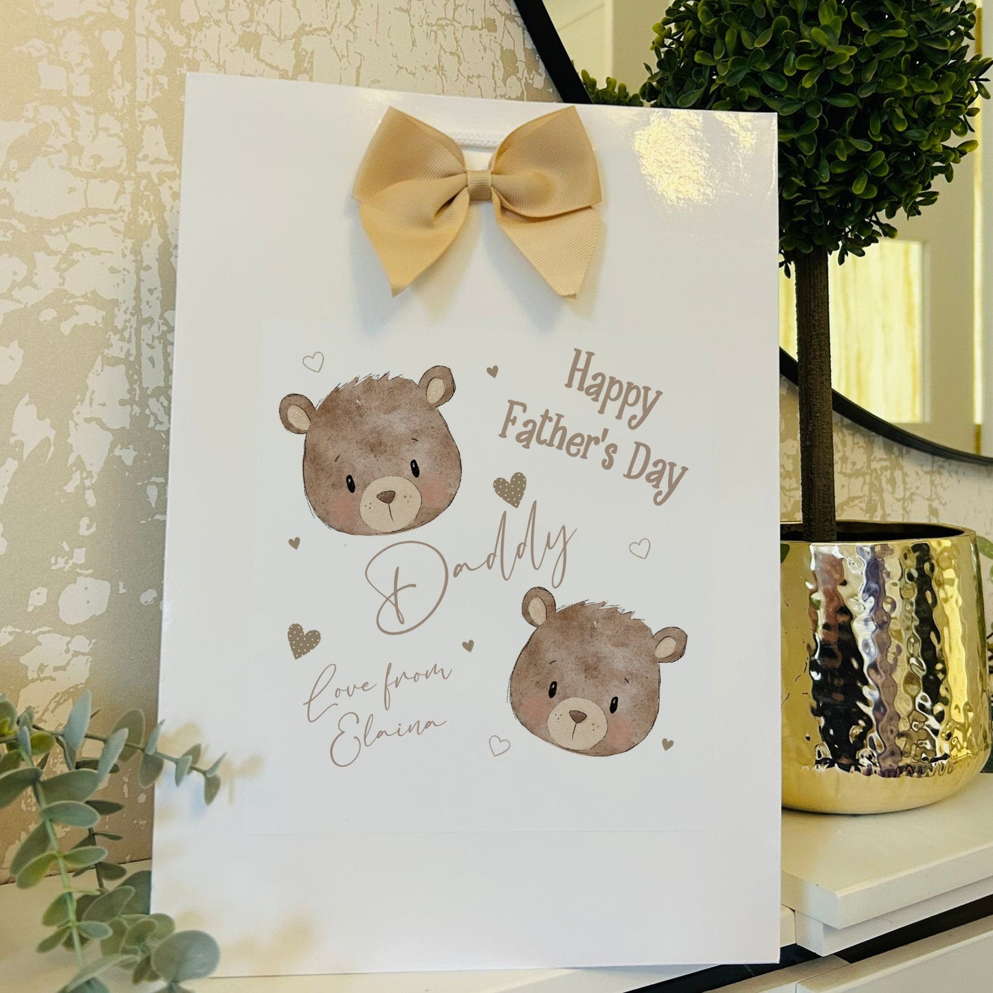 Fathers Day Gift Bag Personalised with Name