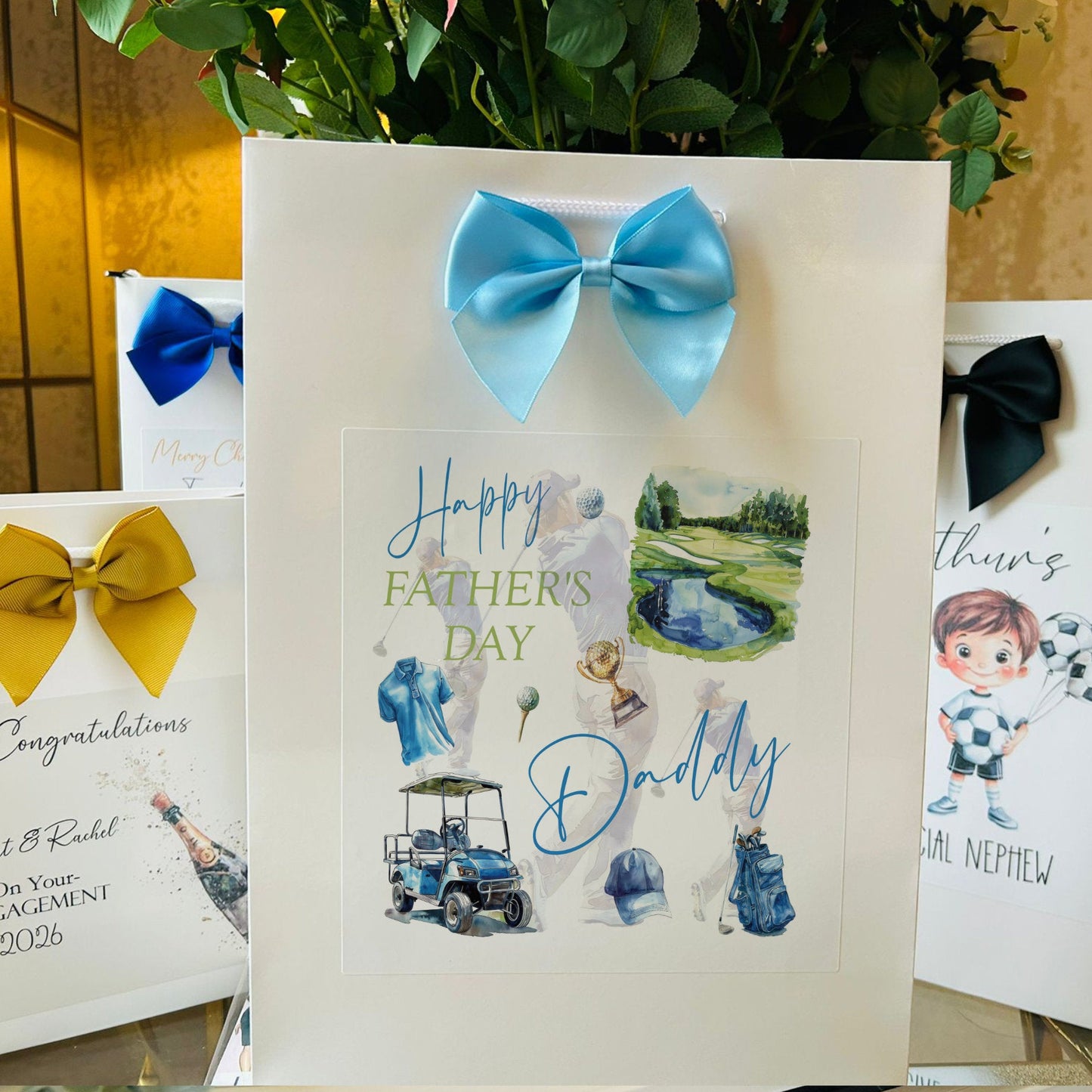 Fathers Day Gift Bag Personalised with Name