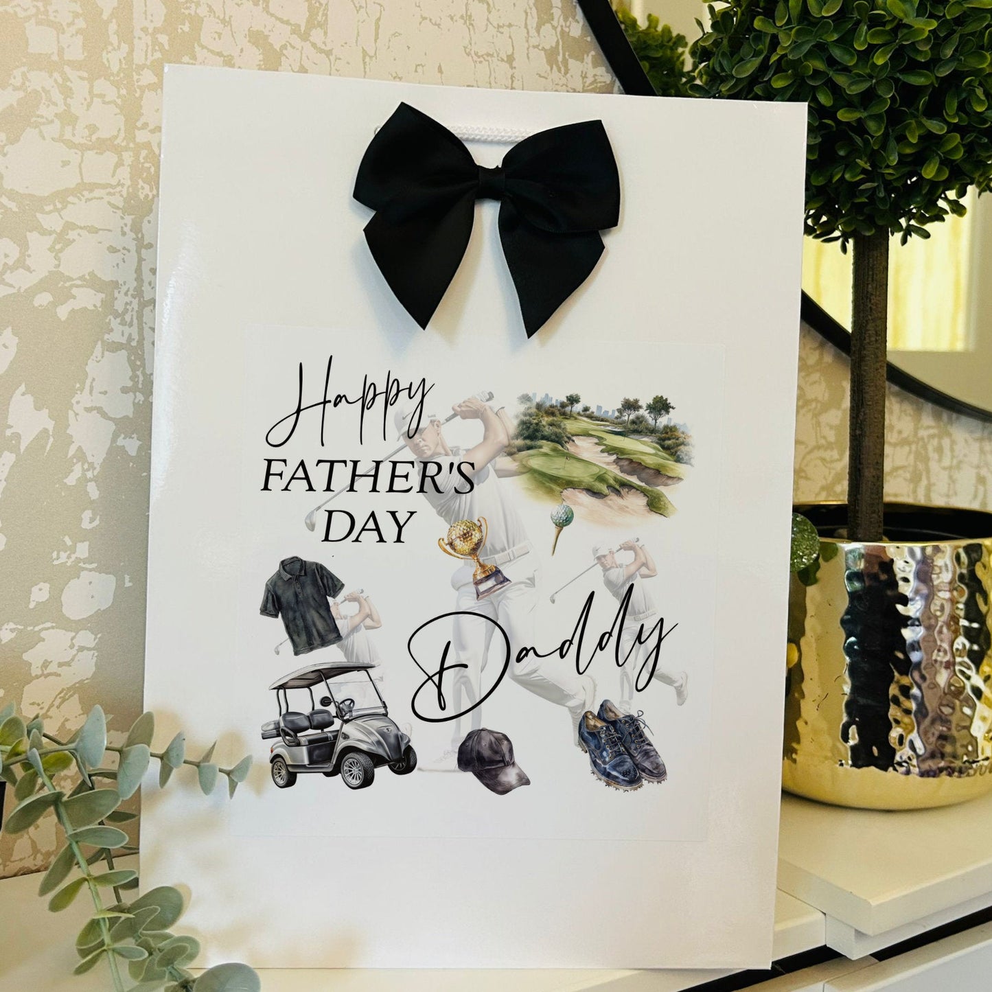 Fathers Day Gift Bag Personalised with Name