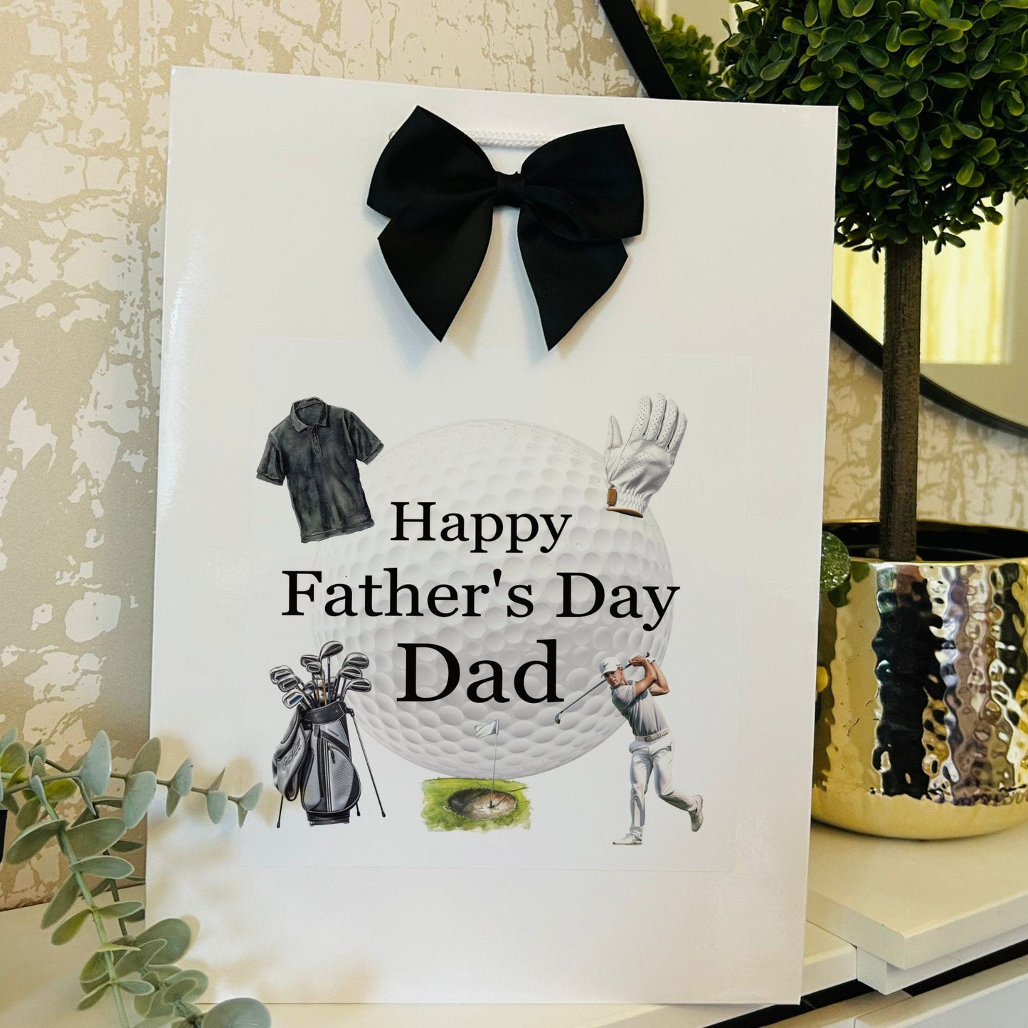 Fathers Day Gift Bag Personalised with Name