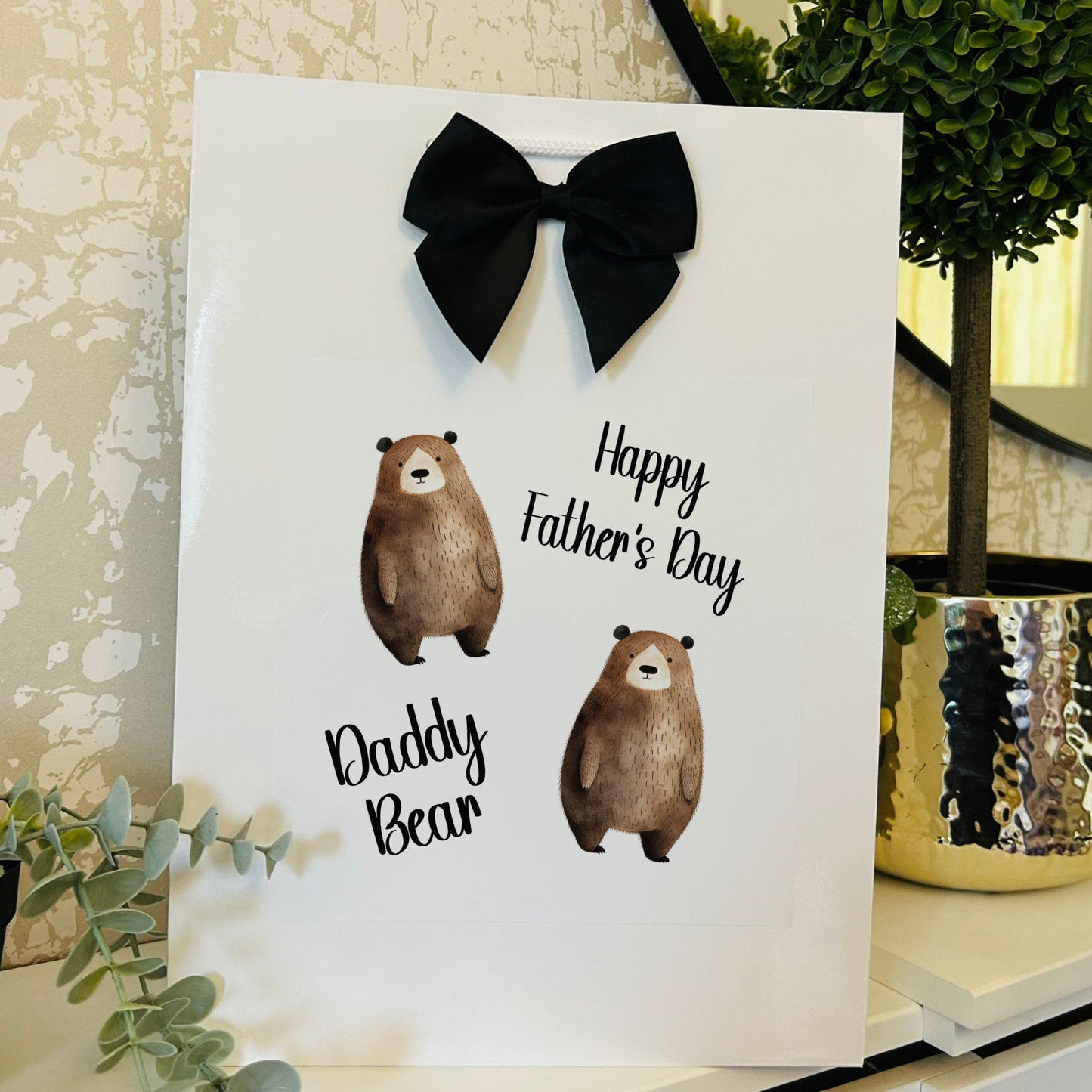 Fathers Day Gift Bag Personalised with Name