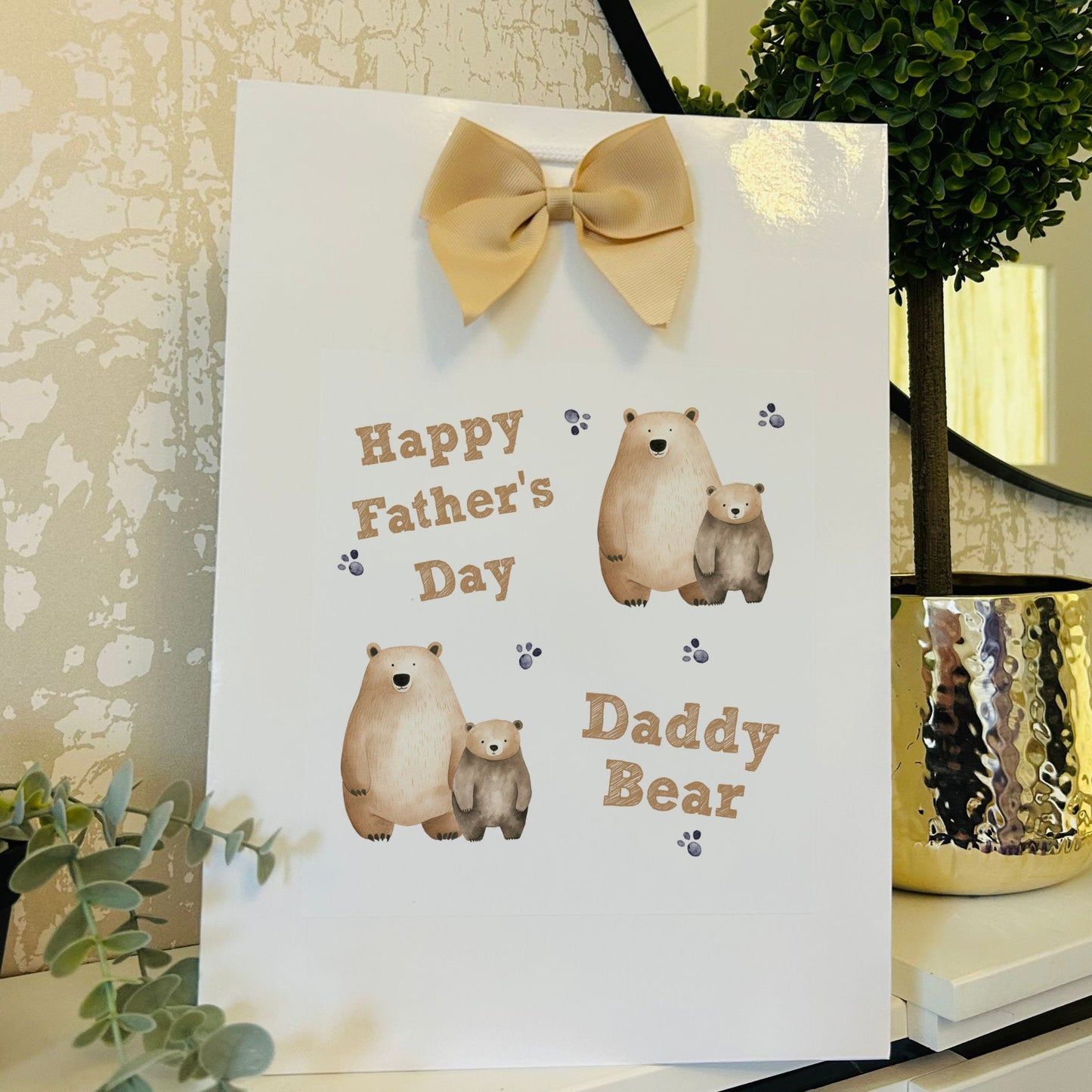 Fathers Day Gift Bag Personalised with Name