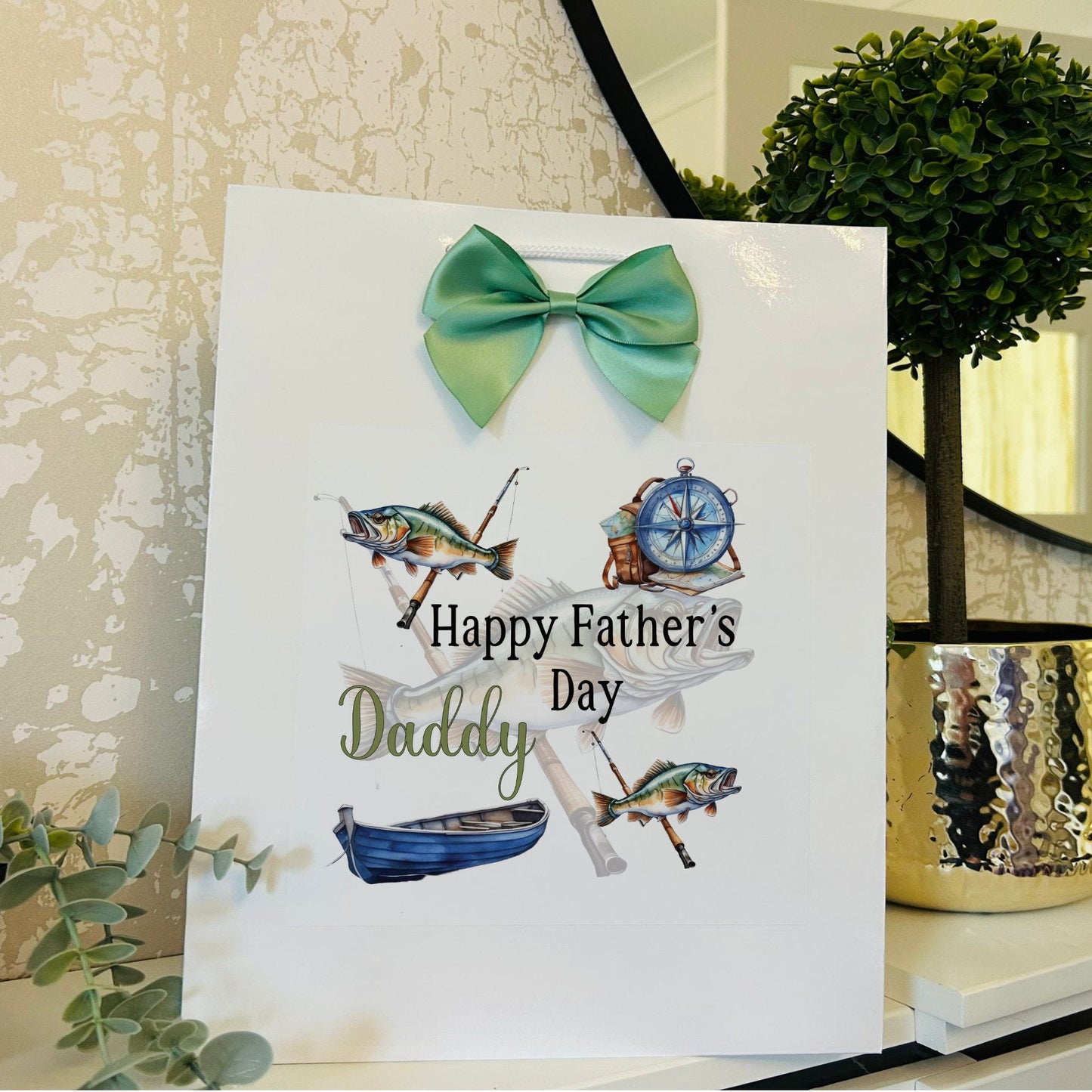Fathers Day Gift Bag Personalised with Name