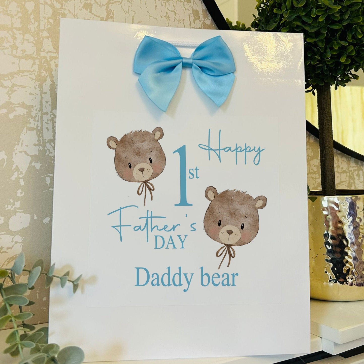 Fathers Day Gift Bag Personalised with Name