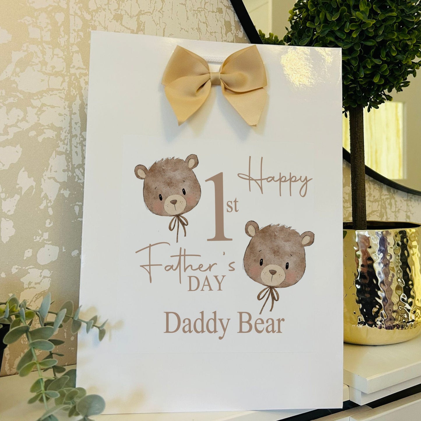Fathers Day Gift Bag Personalised with Name