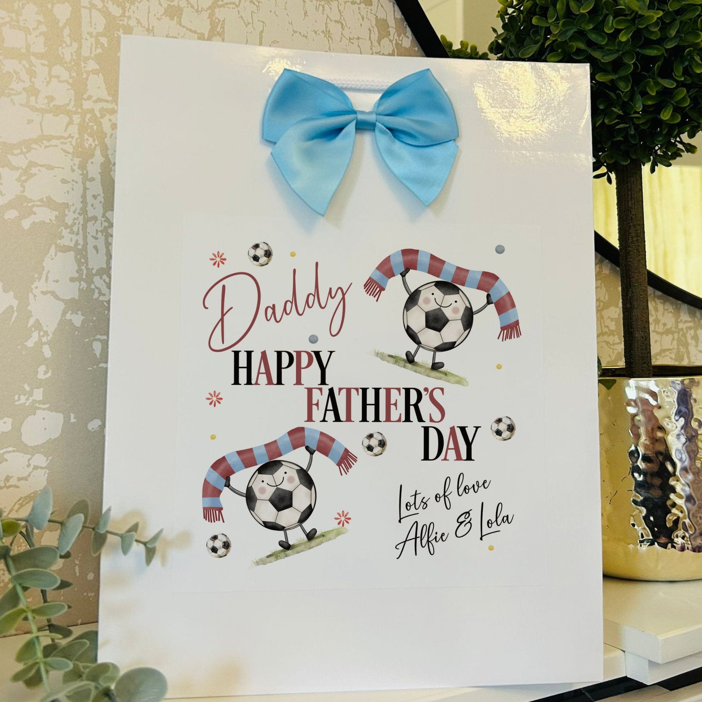 Fathers Day Gift Bag Personalised with Name