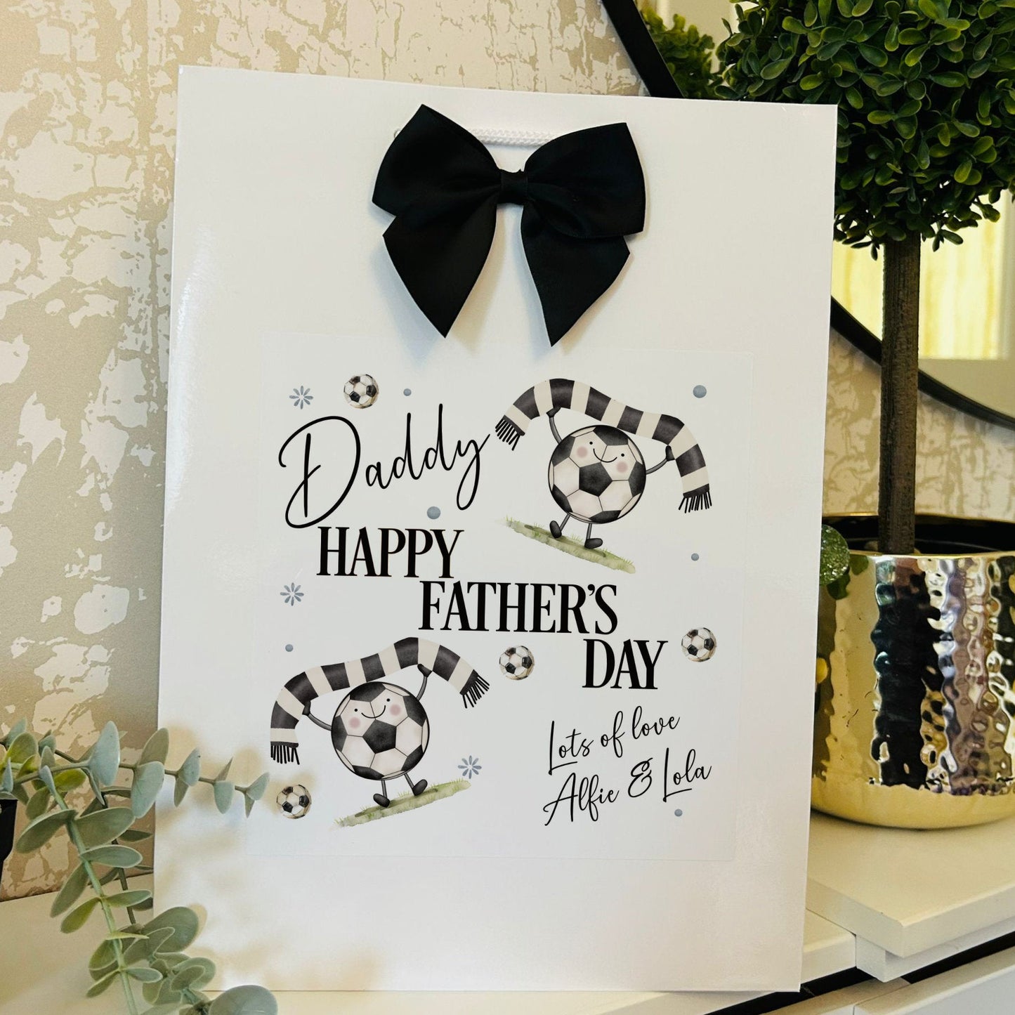 Fathers Day Gift Bag Personalised with Name