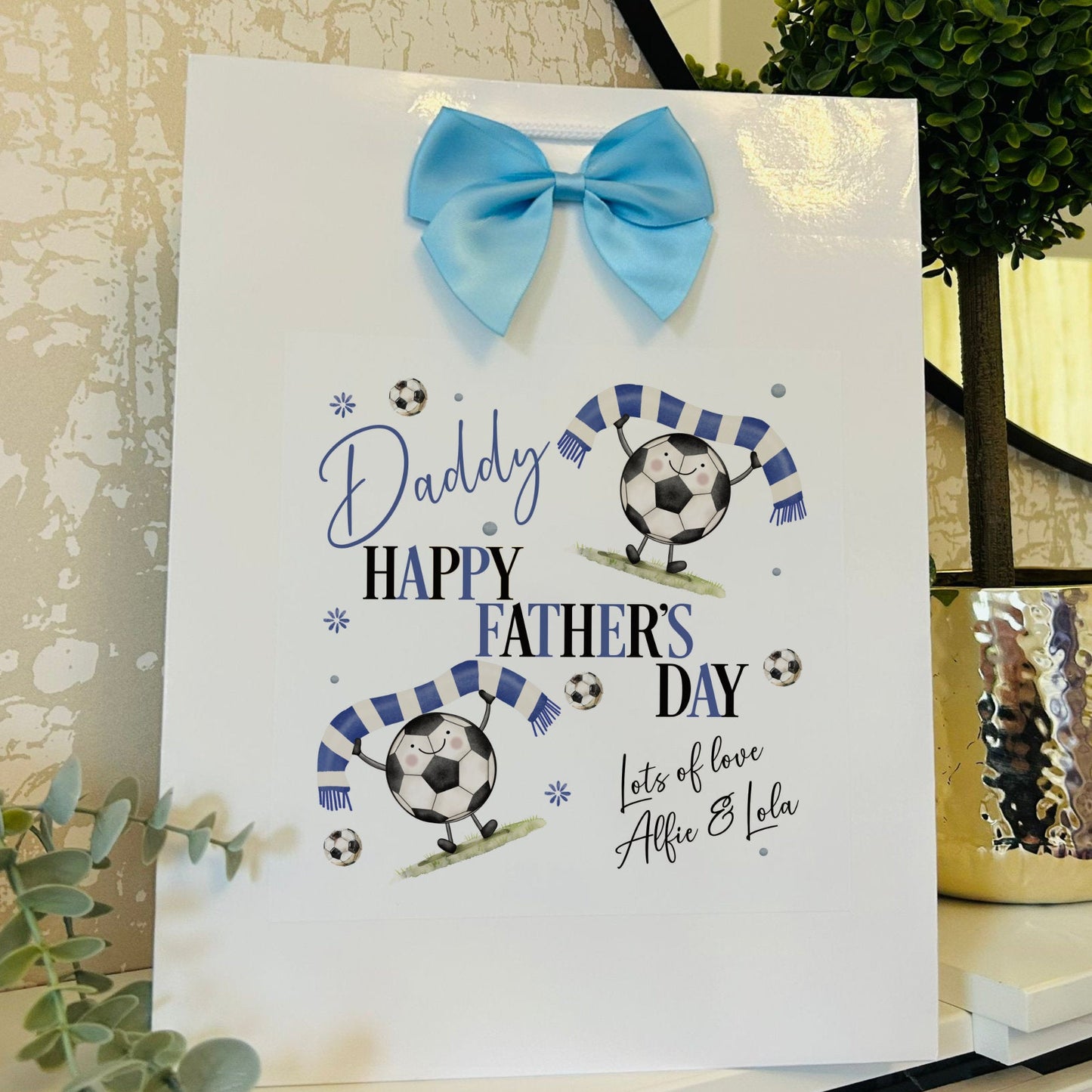 Fathers Day Gift Bag Personalised with Name