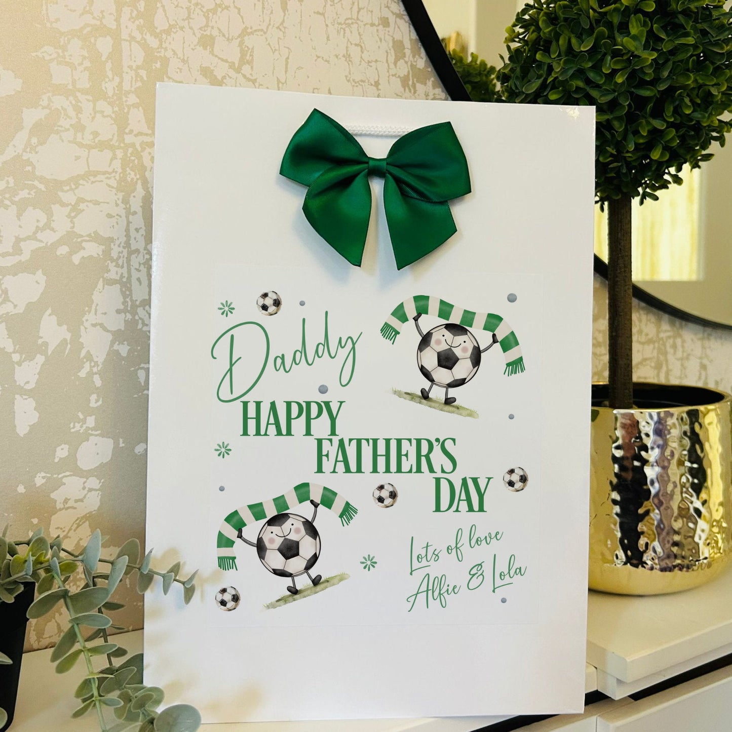 Fathers Day Gift Bag Personalised with Name