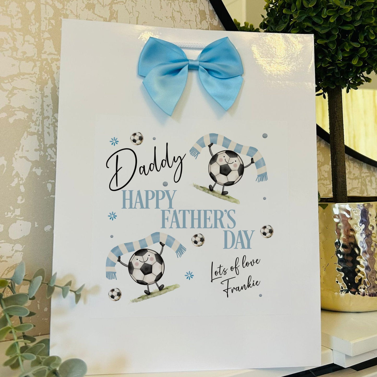 Fathers Day Gift Bag Personalised with Name
