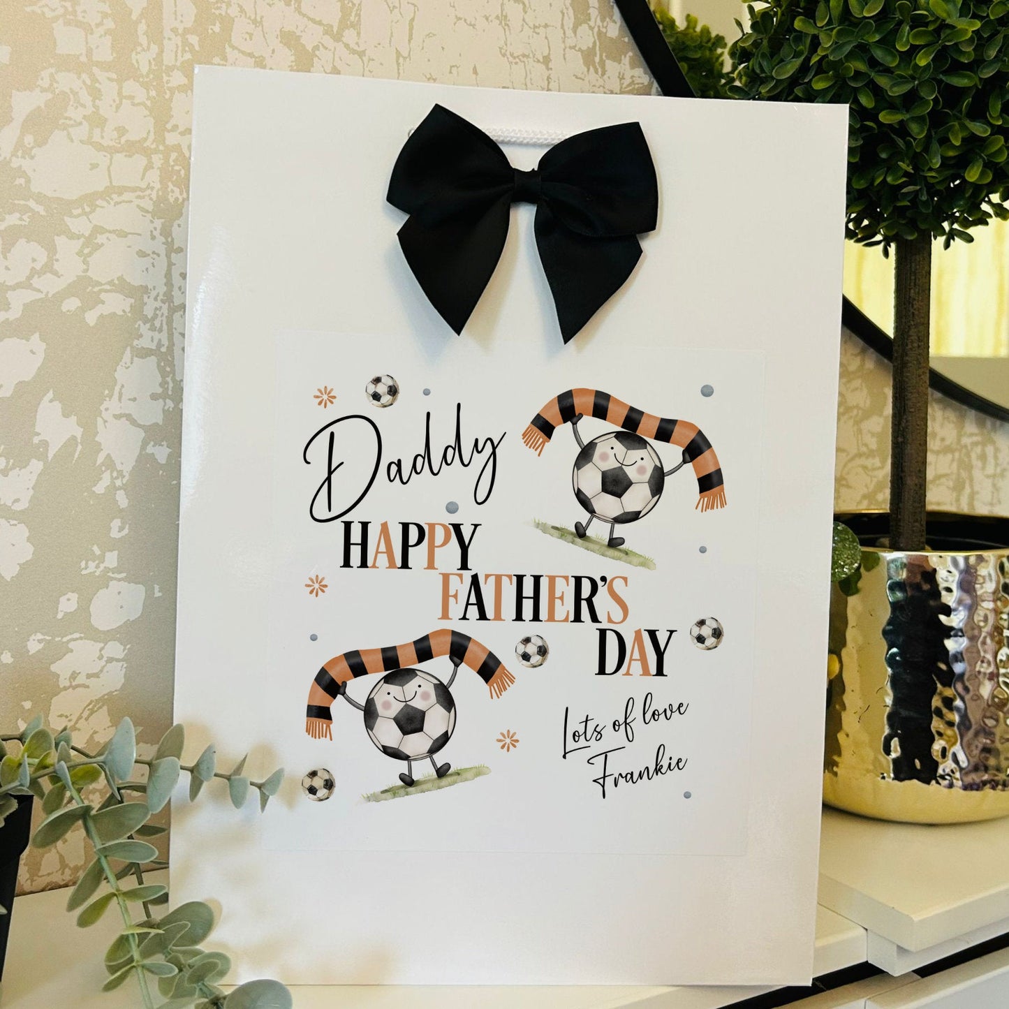 Fathers Day Gift Bag Personalised with Name