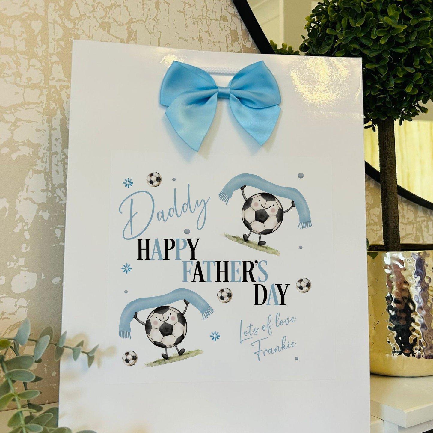 Fathers Day Gift Bag Personalised with Name
