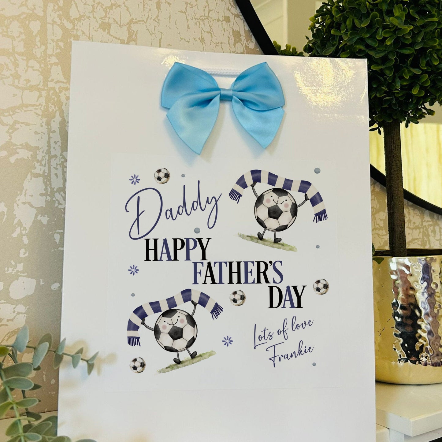 Fathers Day Gift Bag Personalised with Name