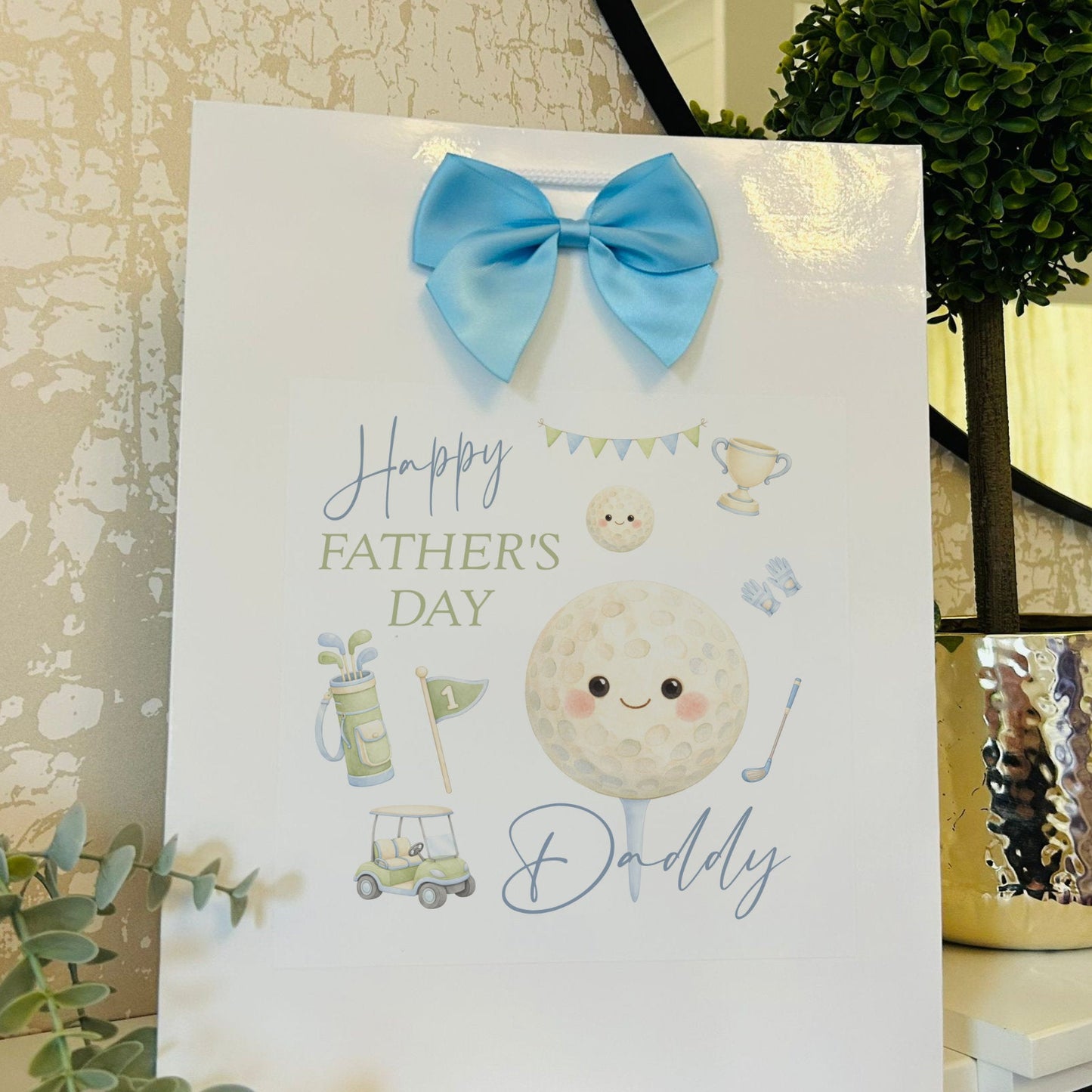 Fathers Day Gift Bag Personalised with Name