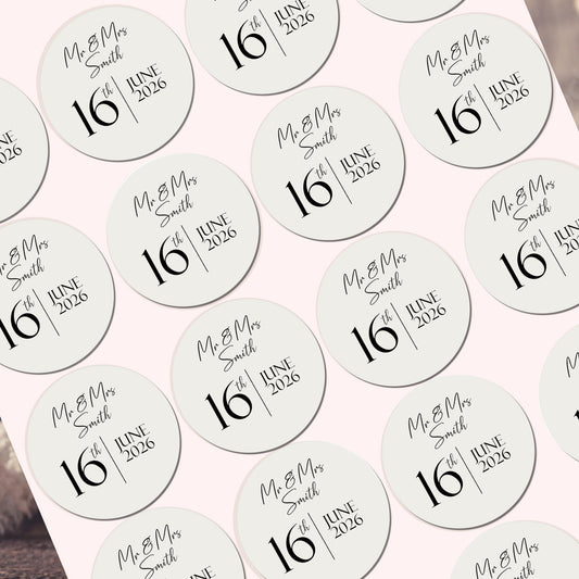 Personalised Wedding Party Stickers