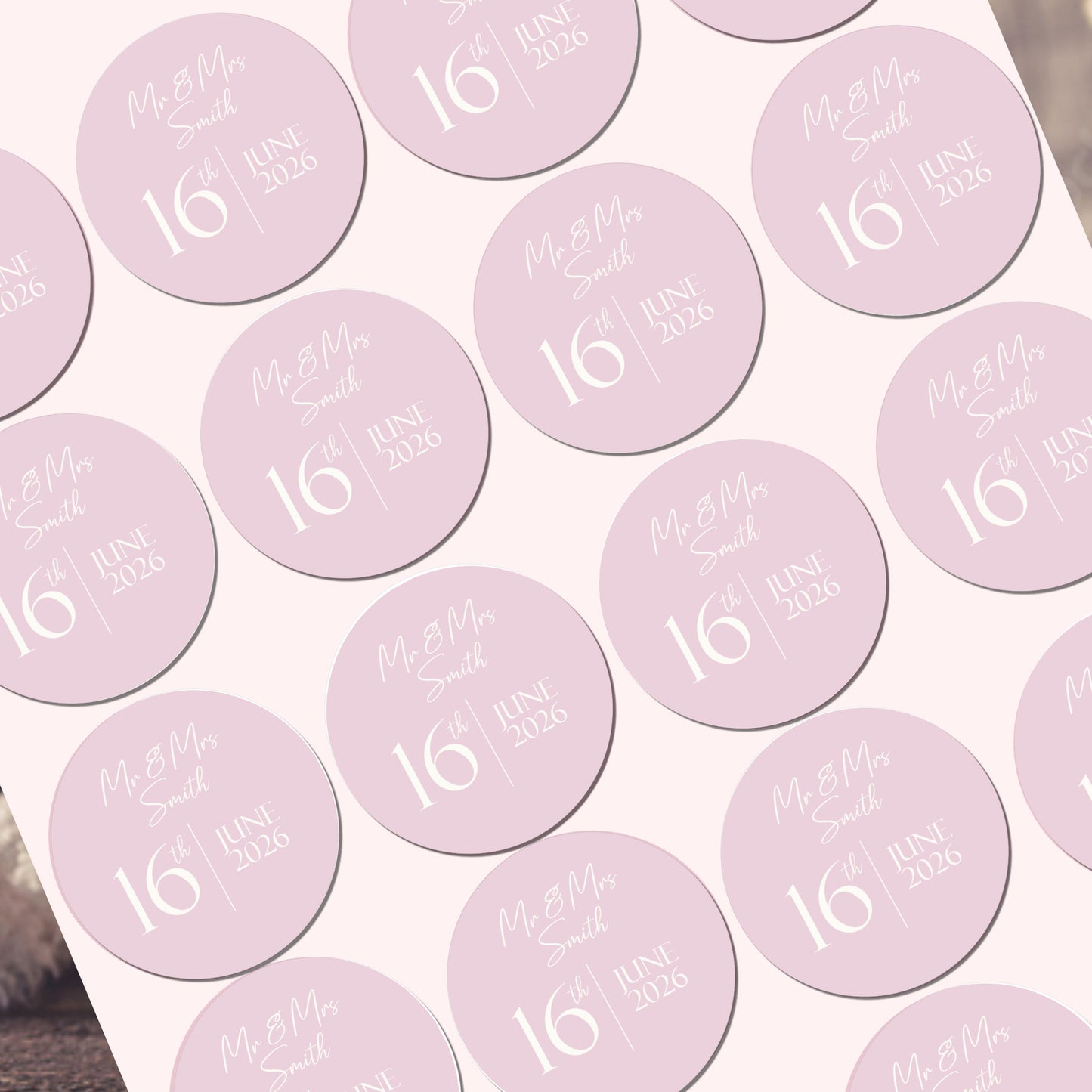 Personalised Wedding Party Stickers