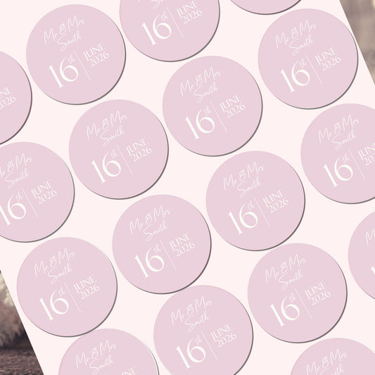 Personalised Wedding Party Stickers