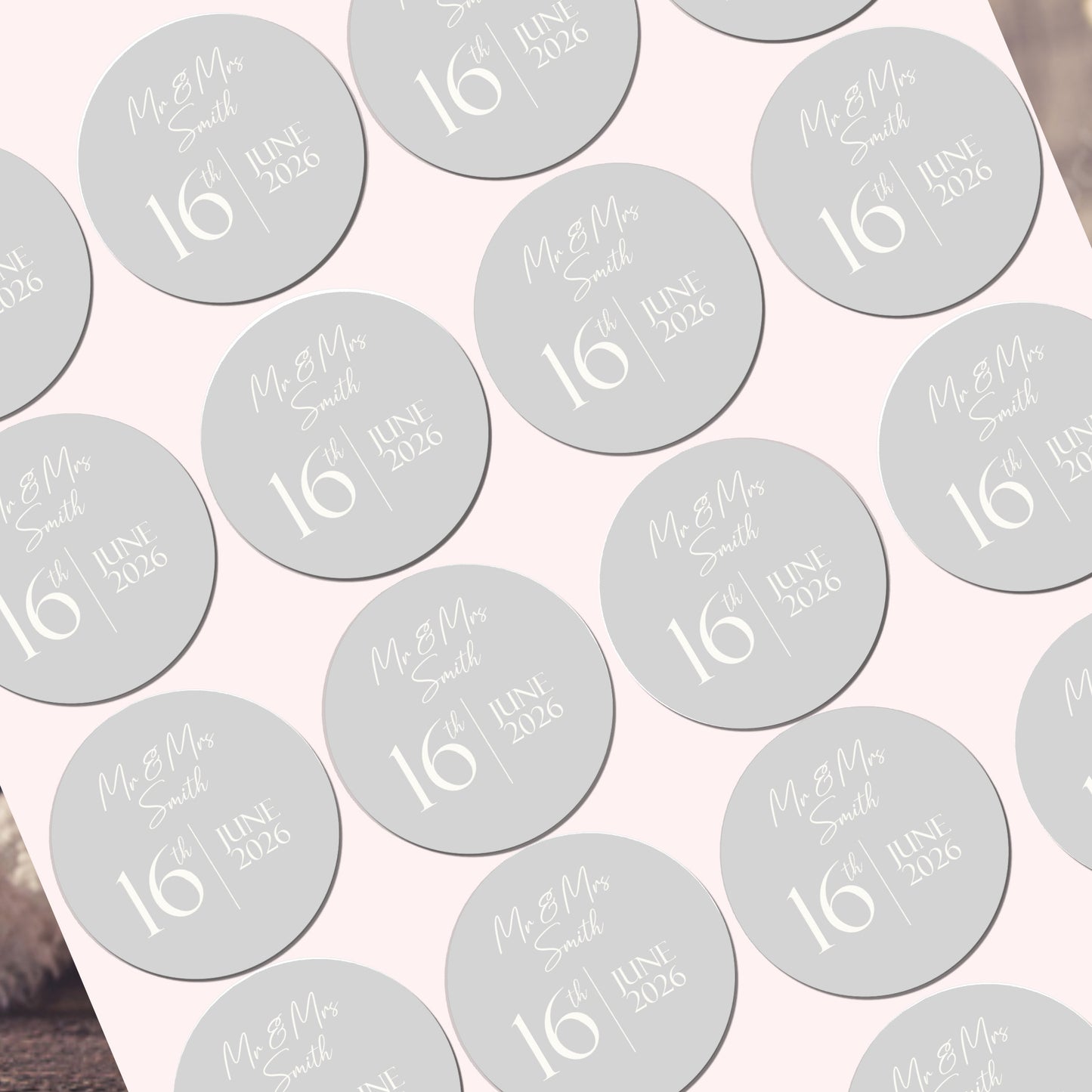 Personalised Wedding Party Stickers